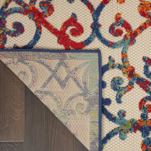 Latitude Vive Mariners Ivory/Blue/Orange Outdoor Rug & Reviews